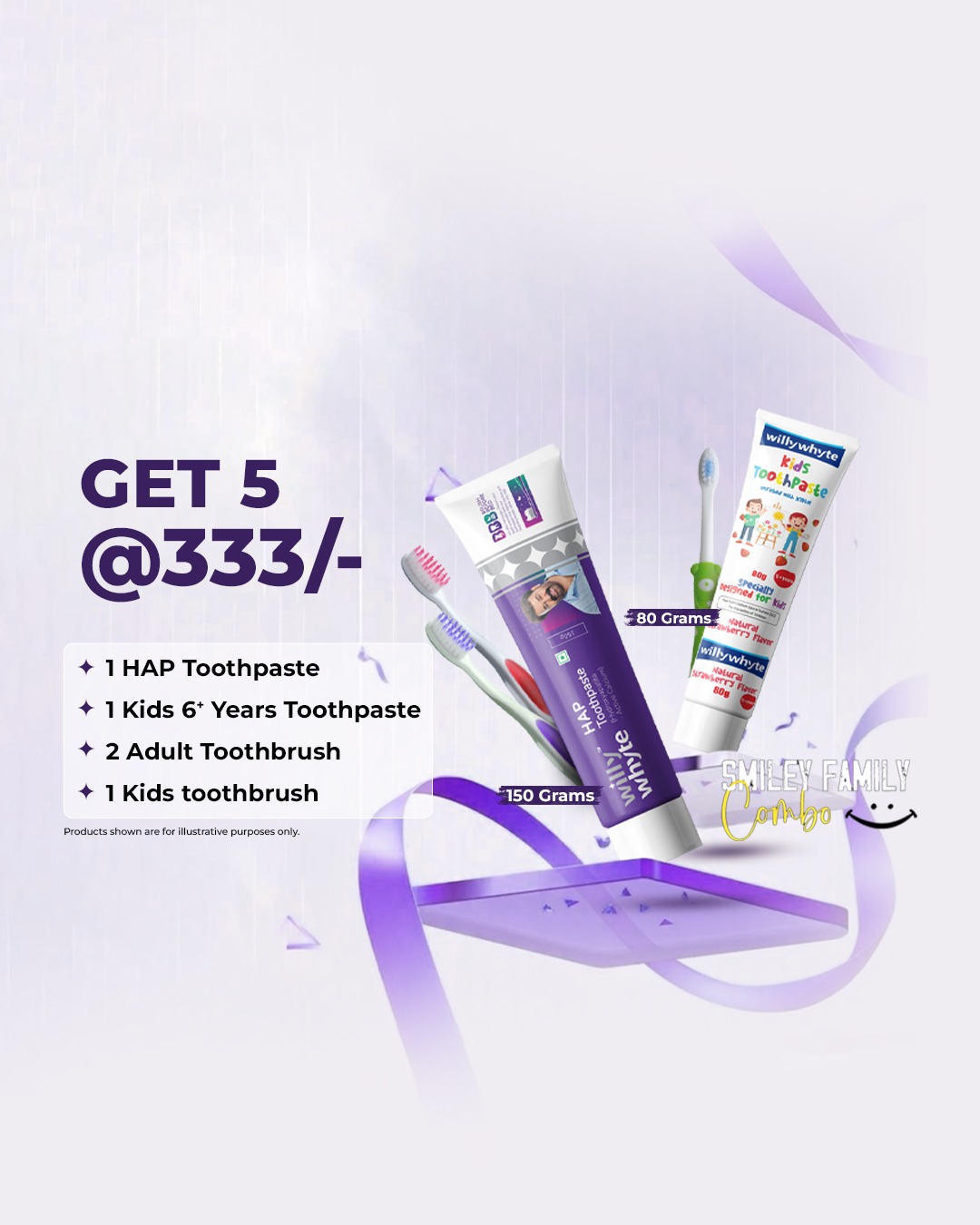 HAp + Kids(6+ Years) 5-in-1Combo@333