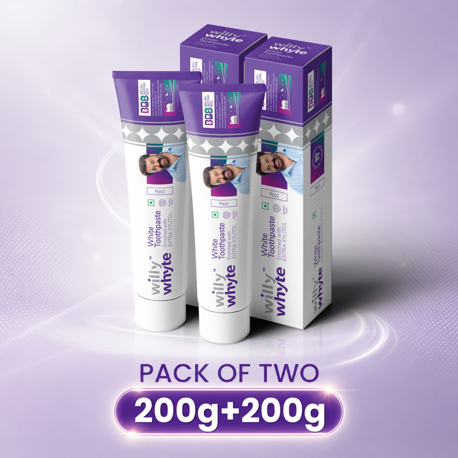 White Toothpaste 200g+200g