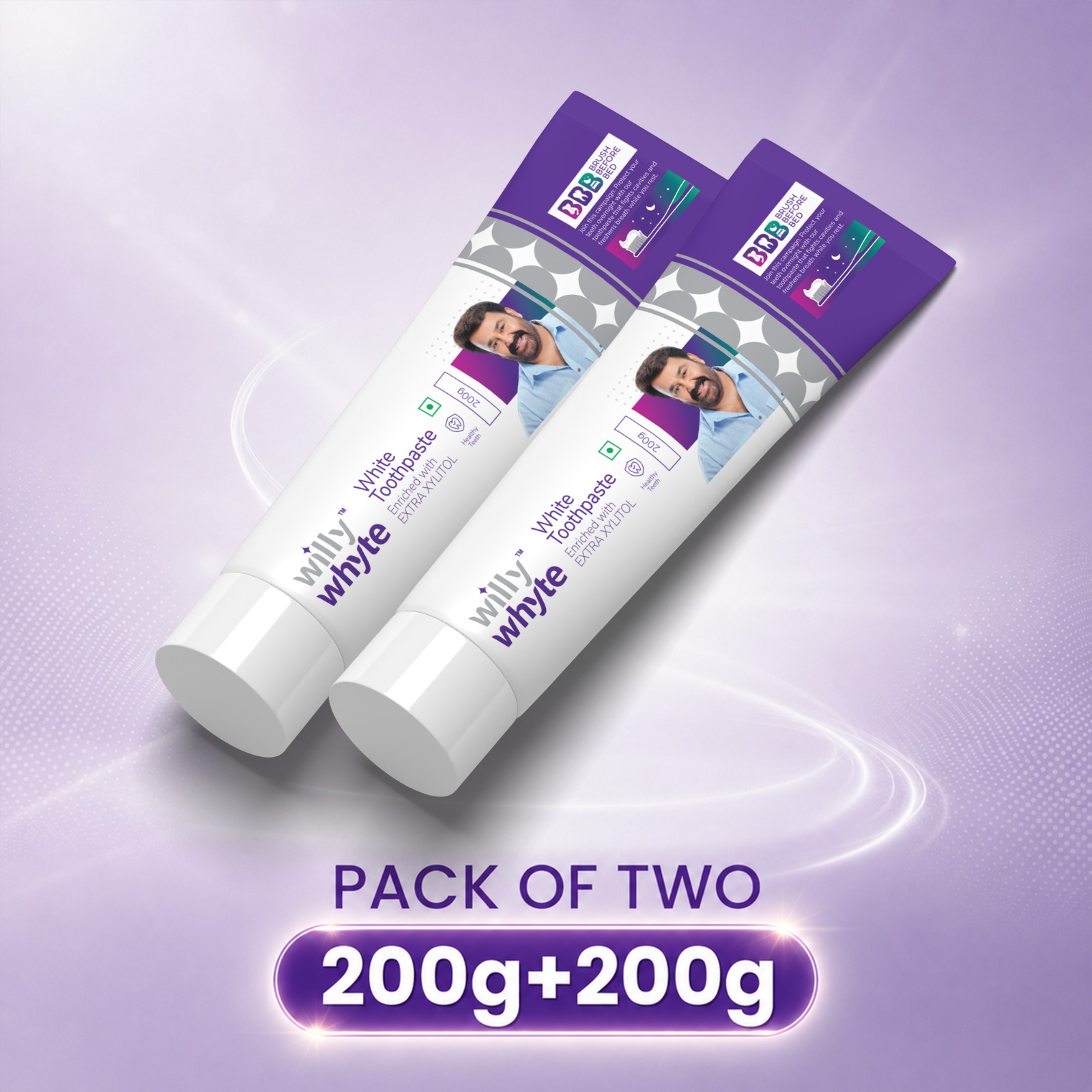 White Toothpaste 200g+200g